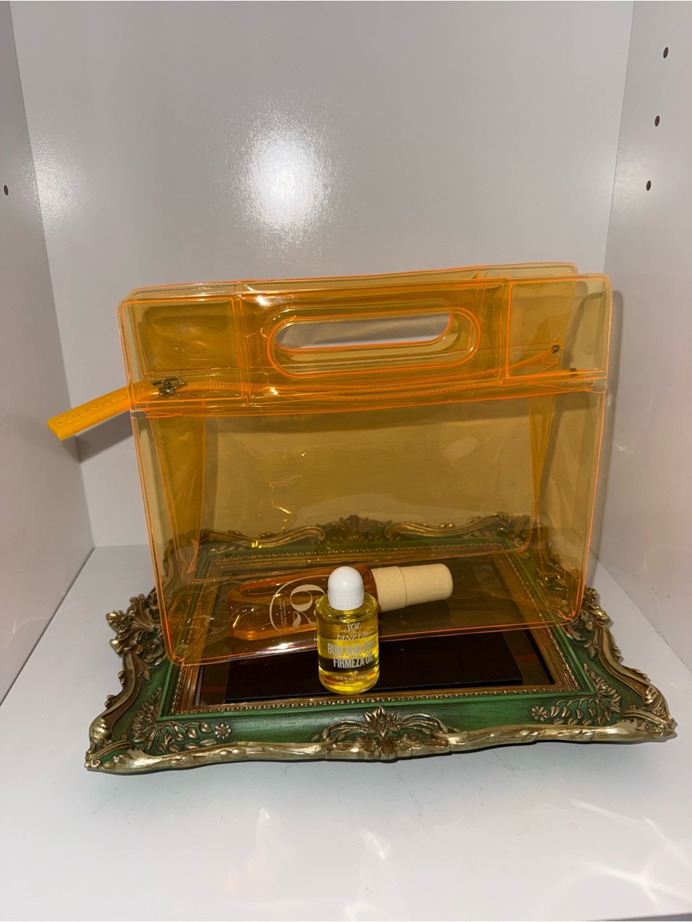 Sol de Janeiro Transparent Bag and mini oil
